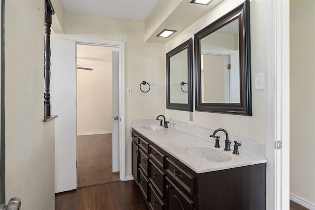 10202 Fm 1895, Kaufman, TX 75142 - full bath featuring double vanity and wood finished floors