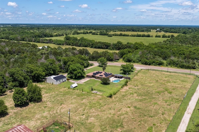 10202 Fm 1895, Kaufman, TX 75142 - overview of rural landscape with a heavily wooded area
