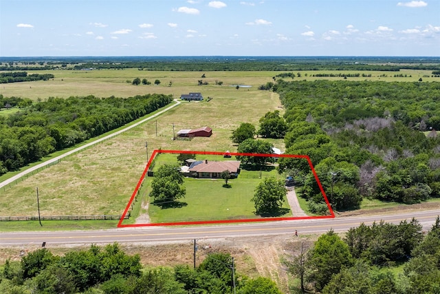 10202 Fm 1895, Kaufman, TX 75142 - view of rural area with property boundaries highlighted