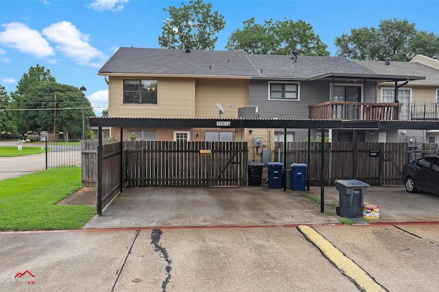 10030 Alondra St, Shreveport, LA 71115 - rear view of property with a gate and a fenced front yard