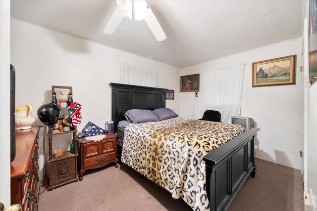 115 Red Bud Rd, Gun Barrel City, TX 75156 - bedroom with light carpet and a ceiling fan