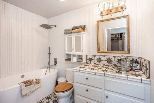 2473 Oil, City, Wilson, OK 73463 - bathroom featuring vanity and ornamental molding