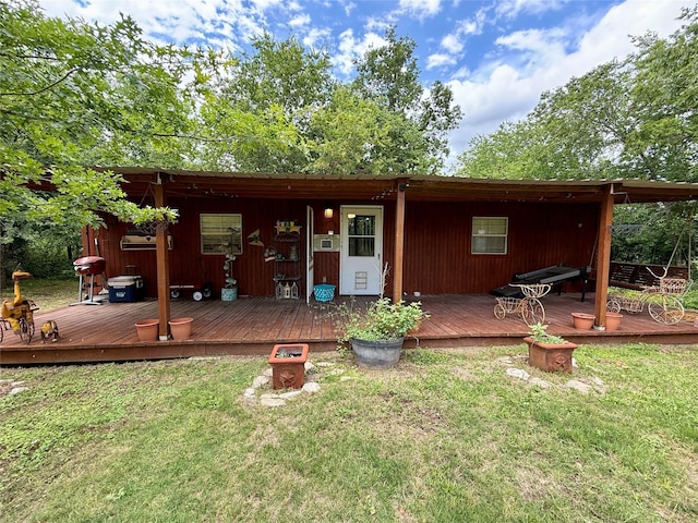 603 N Mesquite St, Hico, TX 76457 - rear view of property featuring a yard and a deck