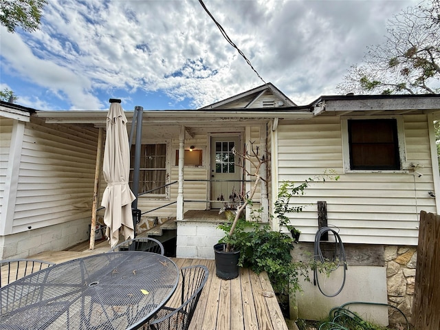 603 N Mesquite St, Hico, TX 76457 - deck featuring outdoor dining space