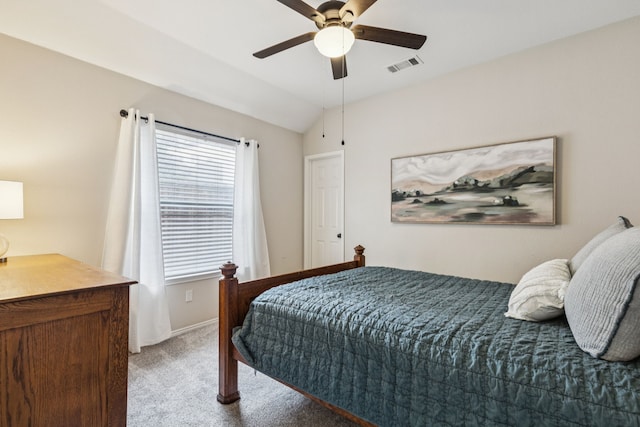 7105 Stoneridge Dr, Frisco, TX 75034 - carpeted bedroom with lofted ceiling and ceiling fan