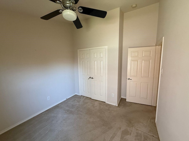 6437 Regina Dr, Fort Worth, TX 76131 - unfurnished bedroom featuring carpet, a closet, and ceiling fan