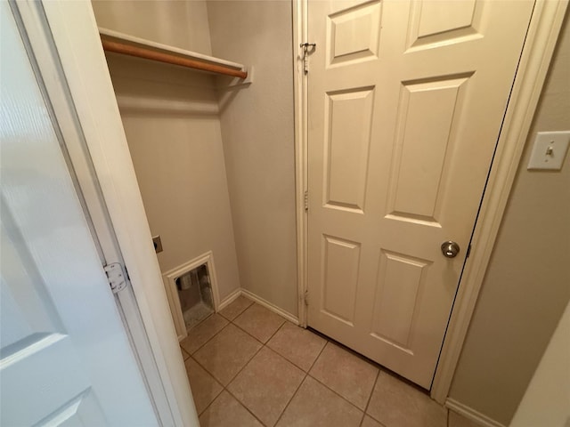 6437 Regina Dr, Fort Worth, TX 76131 - washroom featuring light tile patterned floors and hookup for an electric dryer