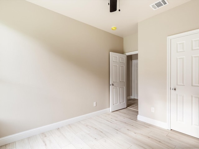 1510 N Wilhite St, Cleburne, TX 76031 - unfurnished bedroom with light wood-type flooring and a ceiling fan