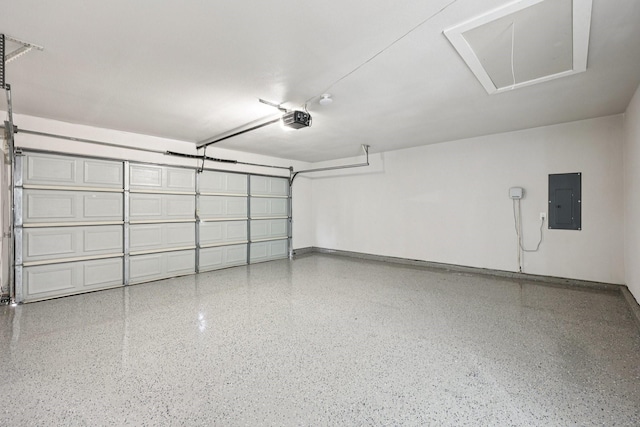 1722 Brighton Dr, Carrollton, TX 75007 - garage featuring electric panel and a garage door opener