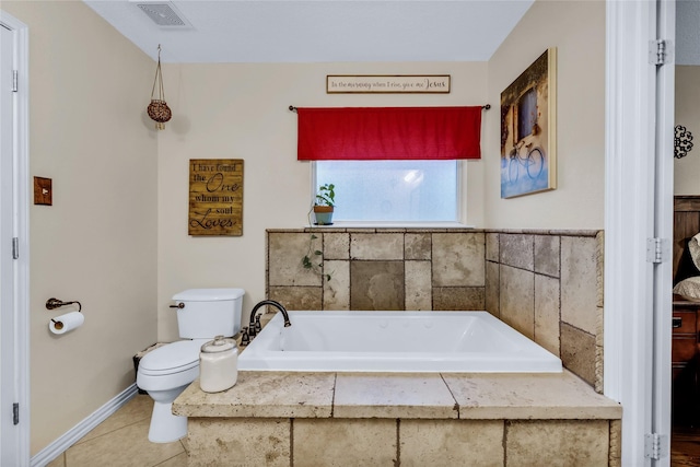 529 Cambridge Dr, Saginaw, TX 76179 - bathroom with a bath and tile patterned floors