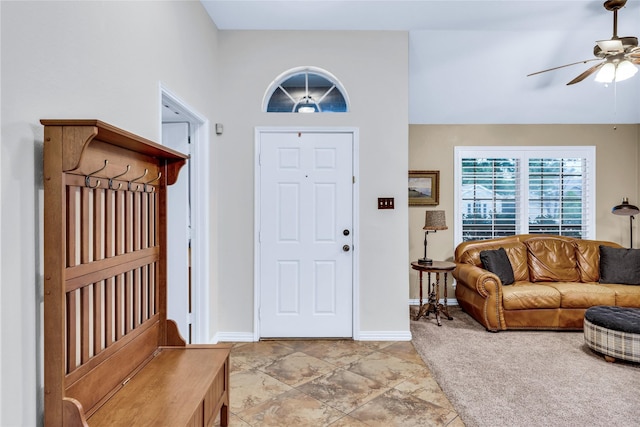 529 Cambridge Dr, Saginaw, TX 76179 - foyer entrance with a ceiling fan and baseboards