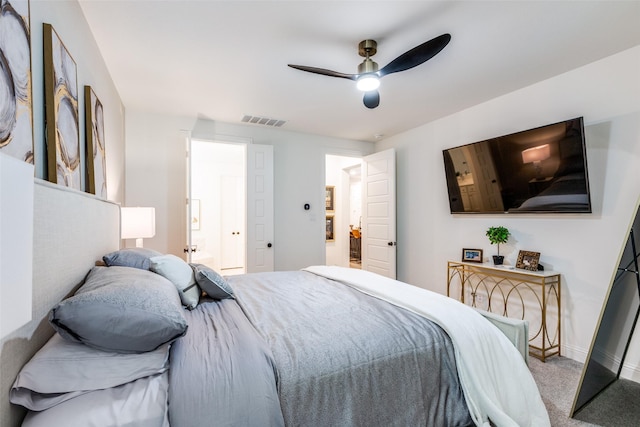 2413 Latimer Mews, Celina, TX 75009 - carpeted bedroom featuring a ceiling fan and baseboards