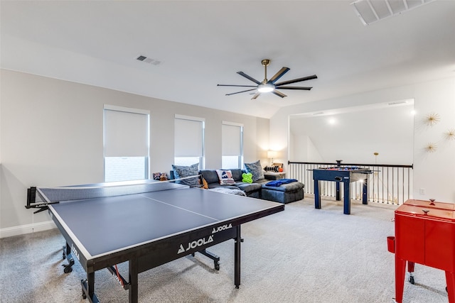 2413 Latimer Mews, Celina, TX 75009 - game room with a ceiling fan and light carpet