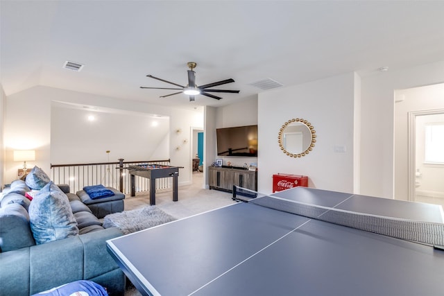 2413 Latimer Mews, Celina, TX 75009 - game room featuring ceiling fan and light colored carpet