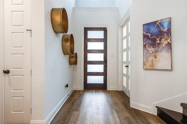 2413 Latimer Mews, Celina, TX 75009 - entryway with dark wood-type flooring and stairway