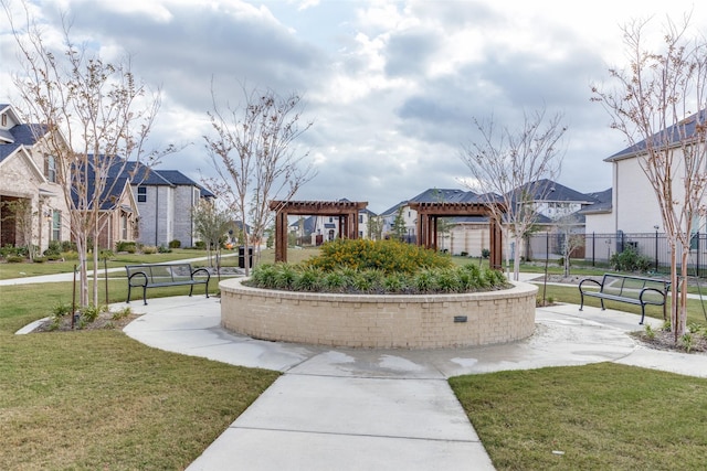 2413 Latimer Mews, Celina, TX 75009 - view of community featuring a residential view, a gazebo, and a pergola