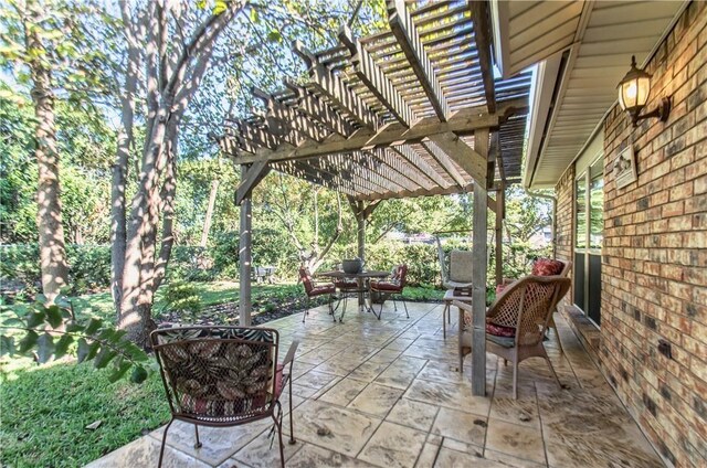1002 Hawthorne Dr, Allen, TX 75002 - view of patio with a pergola