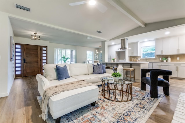 430 Cambridge Dr, Richardson, TX 75080 - living room with light wood-style flooring, plenty of natural light, ceiling fan, and recessed lighting