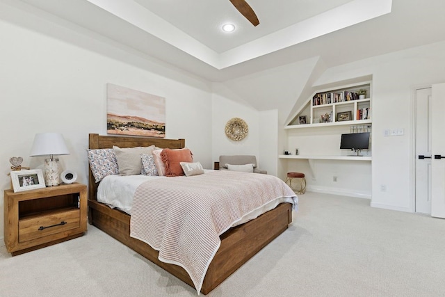 2157 Lookout Ct, Hurst, TX 76054 - carpeted bedroom featuring an office area, a ceiling fan, and recessed lighting