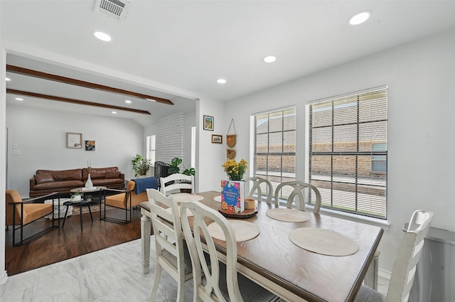 4003 Tuscany Ln, Arlington, TX 76016 - dining area featuring recessed lighting and light marble finish flooring