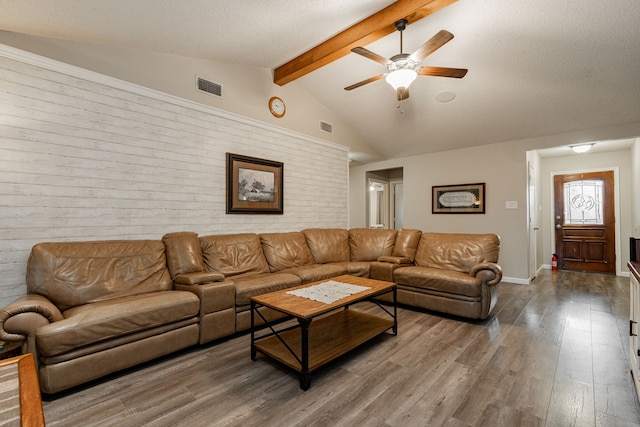 3615 7th St, Sachse, TX 75048 - living area with ceiling fan and wood finished floors