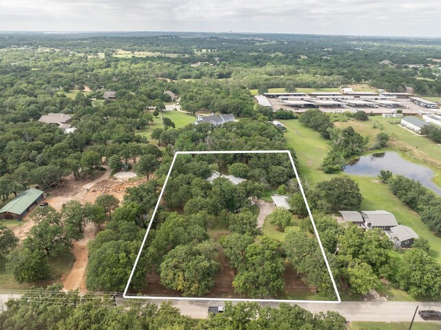 1933 E Hickory Hill Rd, Argyle, TX 76226 - view of property location with property boundaries highlighted and a large body of water