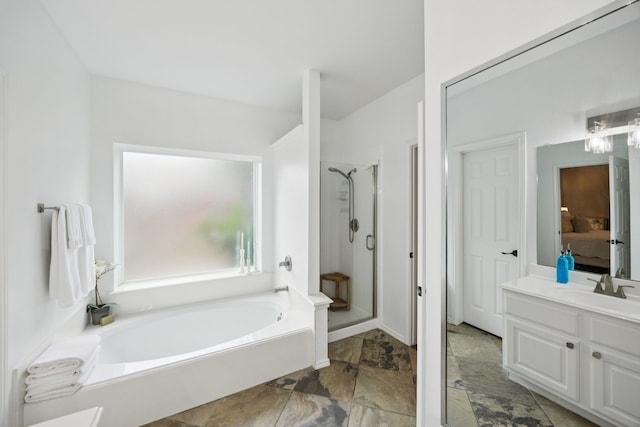 1608 Highland Oaks Dr, Keller, TX 76248 - full bath with a garden tub, a stall shower, vanity, and ensuite bath