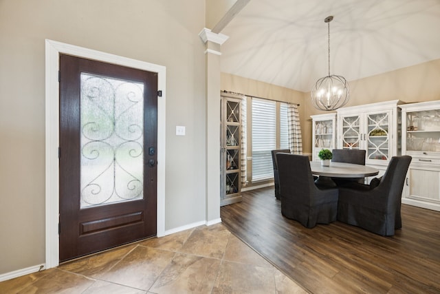 1608 Highland Oaks Dr, Keller, TX 76248 - entrance foyer featuring a chandelier and baseboards
