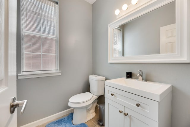 2525 Amber Ln, Flower Mound, TX 75028 - half bathroom with vanity and tile patterned flooring