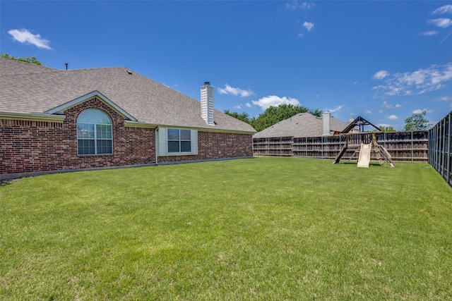 5628 Vineyard Ln, Mckinney, TX 75070 - fenced backyard featuring a playground