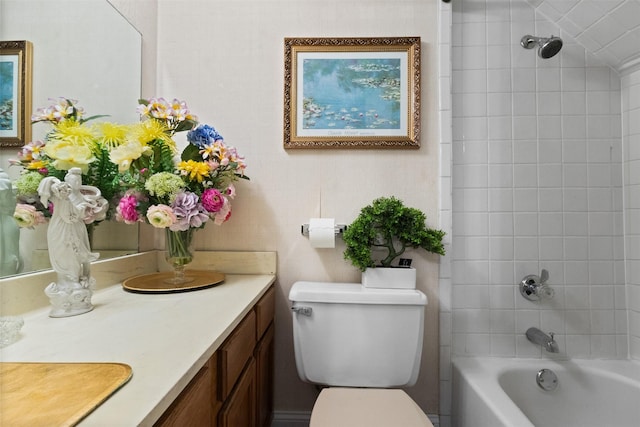 6503 Ridgecrest Rd Unit 107G, Dallas, TX 75231 - full bathroom featuring vanity, shower / bathtub combination, and lofted ceiling