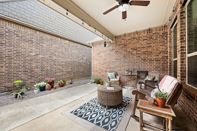 8240 Odell St, North Richland Hills, TX 76182 - view of patio / terrace with ceiling fan