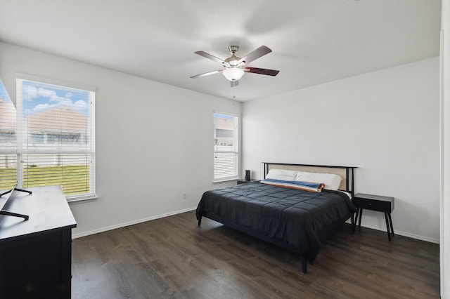 9009 Benevolent Ct, Providence Village, TX 76227 - bedroom with wood finished floors and a ceiling fan