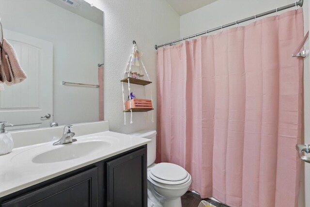 9009 Benevolent Ct, Providence Village, TX 76227 - bathroom featuring vanity and a shower with shower curtain