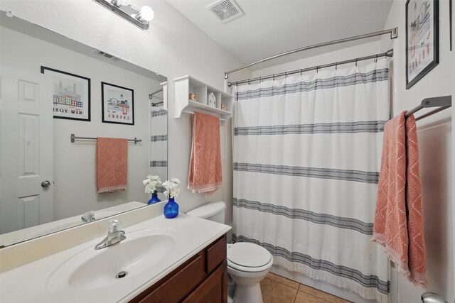 1828 Brown Thrasher Blvd, Savannah, TX 76227 - full bath featuring vanity, tile patterned flooring, and a shower with curtain
