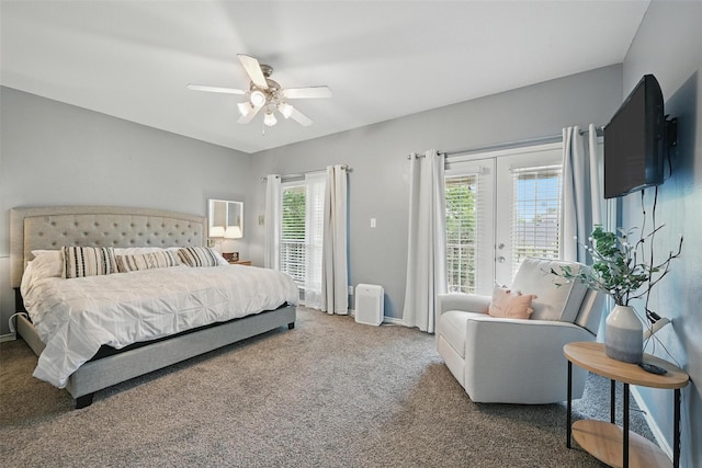 1828 Brown Thrasher Blvd, Savannah, TX 76227 - carpeted bedroom with access to outside and a ceiling fan