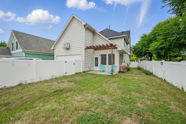 1828 Brown Thrasher Blvd, Savannah, TX 76227 - back of house with a pergola, a fenced backyard, and a patio