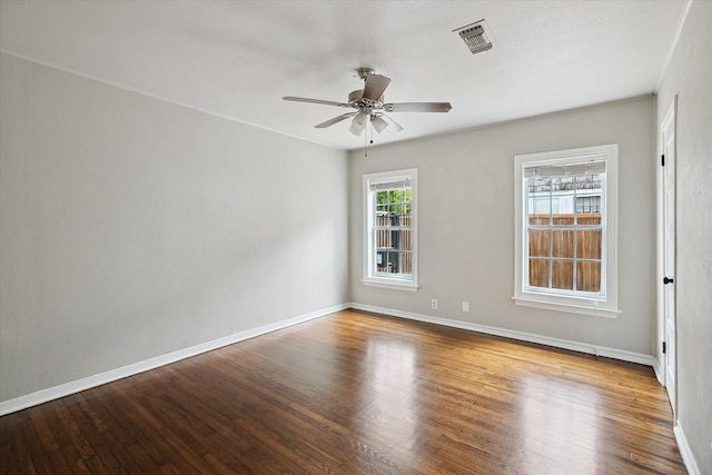 3620 Stadium Dr, Fort Worth, TX 76109 - unfurnished room featuring ceiling fan and wood finished floors