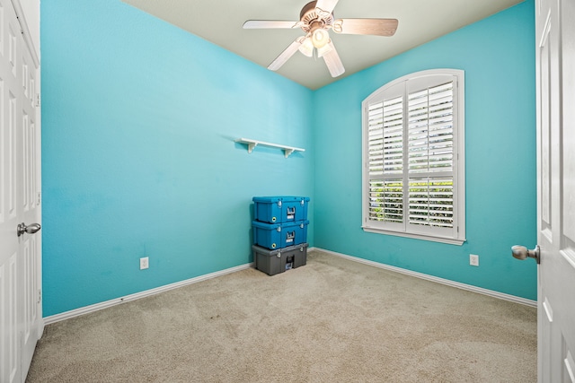 3301 Marymount Dr, Denton, TX 76210 - carpeted empty room with ceiling fan and baseboards