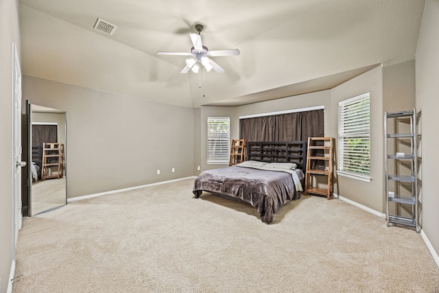3301 Marymount Dr, Denton, TX 76210 - bedroom with carpet flooring, multiple windows, and ceiling fan