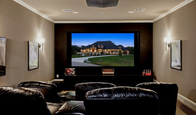 5724 Bellaria Ct, Flower Mound, TX 75022 - home theater room with ornamental molding and baseboards