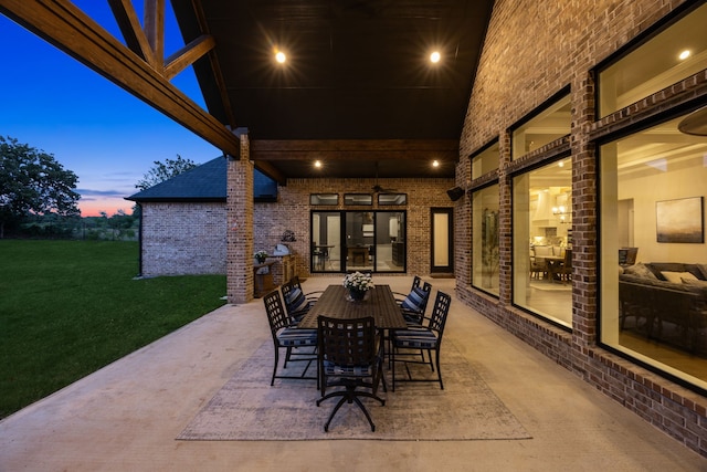 5724 Bellaria Ct, Flower Mound, TX 75022 - view of patio / terrace featuring outdoor dining area and french doors