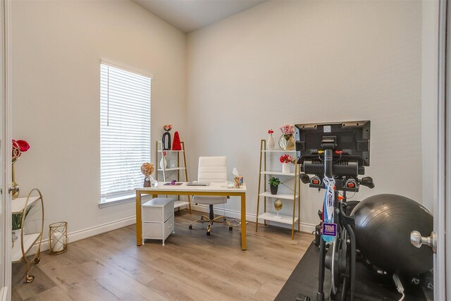 5729 Violet Crown Pl, Fort Worth, TX 76126 - home office featuring wood finished floors