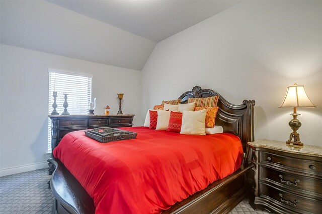 5729 Violet Crown Pl, Fort Worth, TX 76126 - carpeted bedroom with lofted ceiling and baseboards