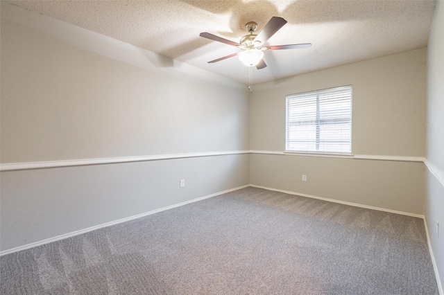 1637 Thornhill Ln, Little Elm, TX 75068 - spare room with carpet, a ceiling fan, and a textured ceiling