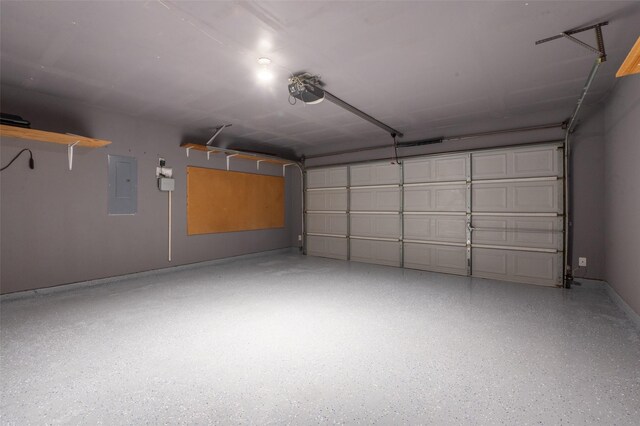 1637 Thornhill Ln, Little Elm, TX 75068 - garage with a garage door opener, electric panel, and electric water heater