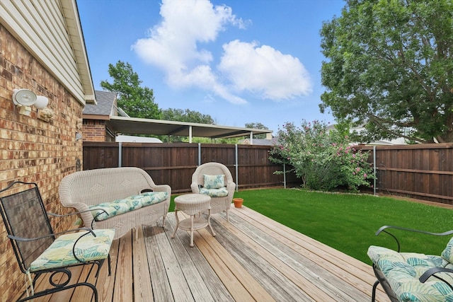 4109 Malone Ave, The Colony, TX 75056 - wooden deck featuring a fenced backyard
