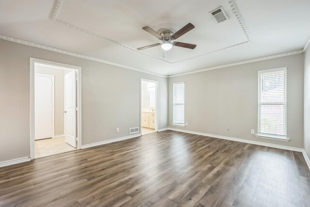 2413 Golden Willow Ln, Richardson, TX 75082 - unfurnished room with ceiling fan, plenty of natural light, and wood finished floors