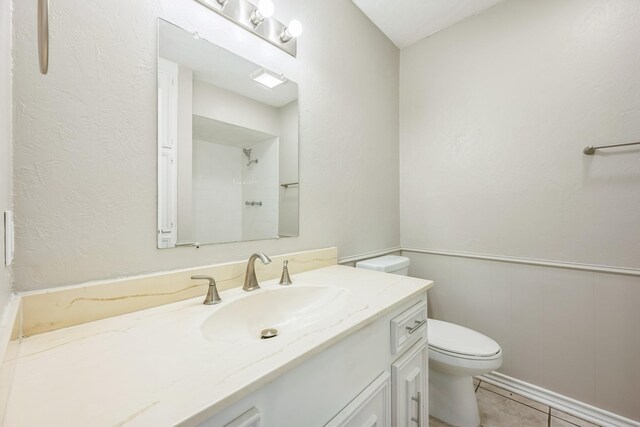 2413 Golden Willow Ln, Richardson, TX 75082 - full bath featuring vanity, tile patterned floors, and a shower