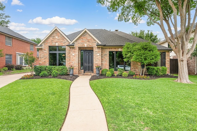 801 Cliffmoor Dr, Keller, TX 76248 - view of front of property featuring brick siding, a shingled roof, and a front lawn
